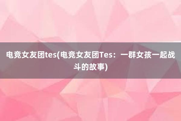 电竞女友团tes(电竞女友团Tes：一群女孩一起战斗的故事)