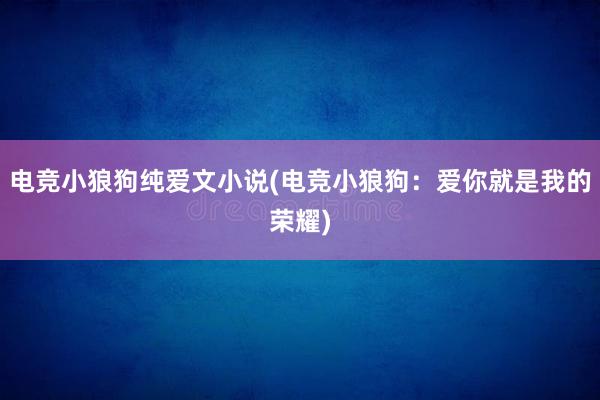 电竞小狼狗纯爱文小说(电竞小狼狗：爱你就是我的荣耀)