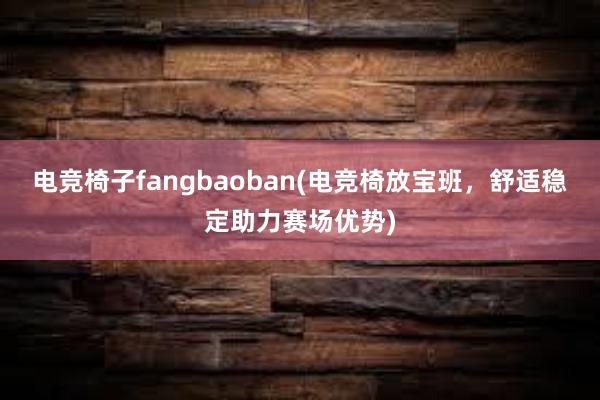 电竞椅子fangbaoban(电竞椅放宝班，舒适稳定助力赛场优势)