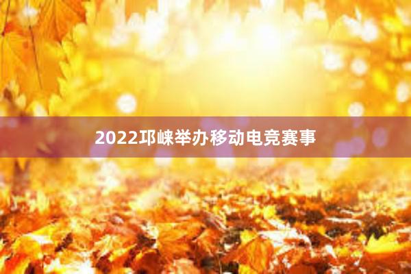 2022邛崃举办移动电竞赛事