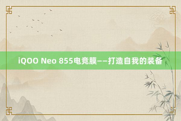 iQOO Neo 855电竞膜——打造自我的装备