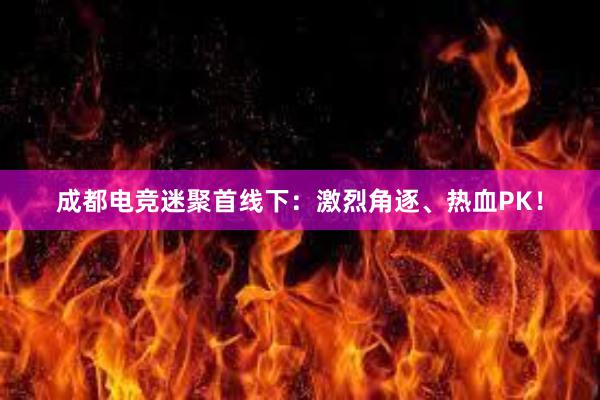 成都电竞迷聚首线下：激烈角逐、热血PK！