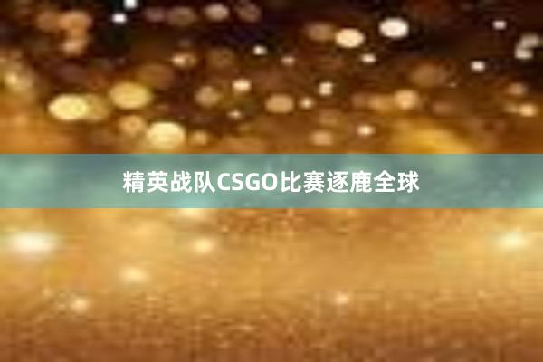 精英战队CSGO比赛逐鹿全球